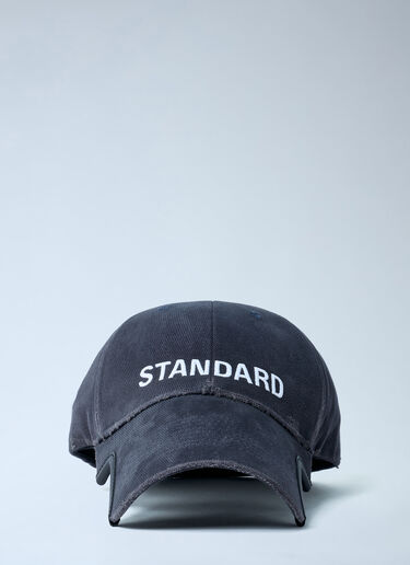 Balenciaga Text Motif Baseball Cap Black bal0162008