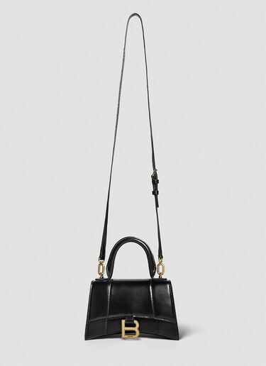 Balenciaga Hourglass Top Handle Extra Small Bag Black bal0244023