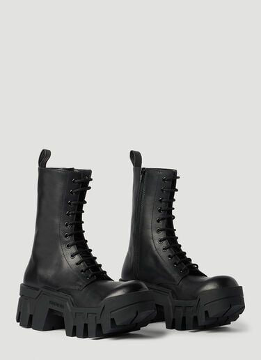 Bulldozer 系带踝靴 Balenciaga Bulldozer 系带踝靴 黑色 bal0253088
