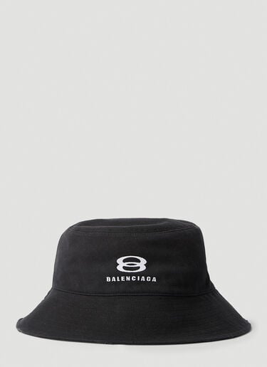 徽标刺绣渔夫帽 Balenciaga 徽标刺绣渔夫帽 黑色 bal0254046
