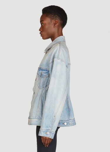 Hourglass Denim Jacket Balenciaga Hourglass Denim Jacket Blue bal0255013