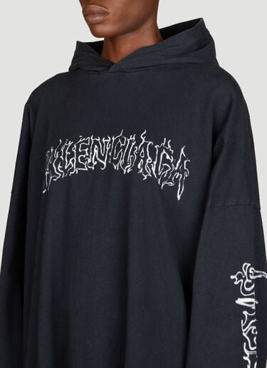连帽混合连衣裙 Balenciaga 连帽混合连衣裙 黑色 bal0255027