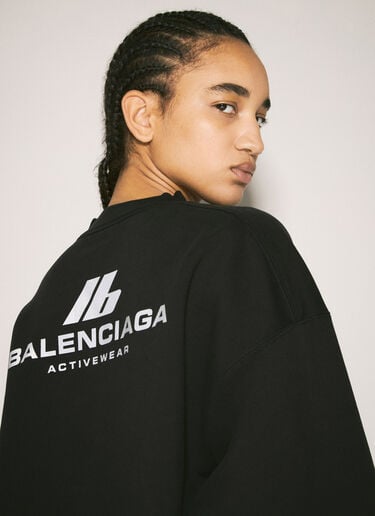 Activewear Crewneck Sweatshirt Balenciaga Activewear Crewneck Sweatshirt Black bal0257001