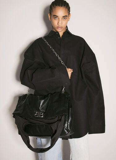 Monaco Large Chain Plus Shoulder Bag Balenciaga Monaco Large Chain Plus Shoulder Bag Black bal0257051