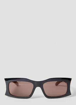 Balenciaga Hourglass Rectangle Sunglasses Black bcs0353016