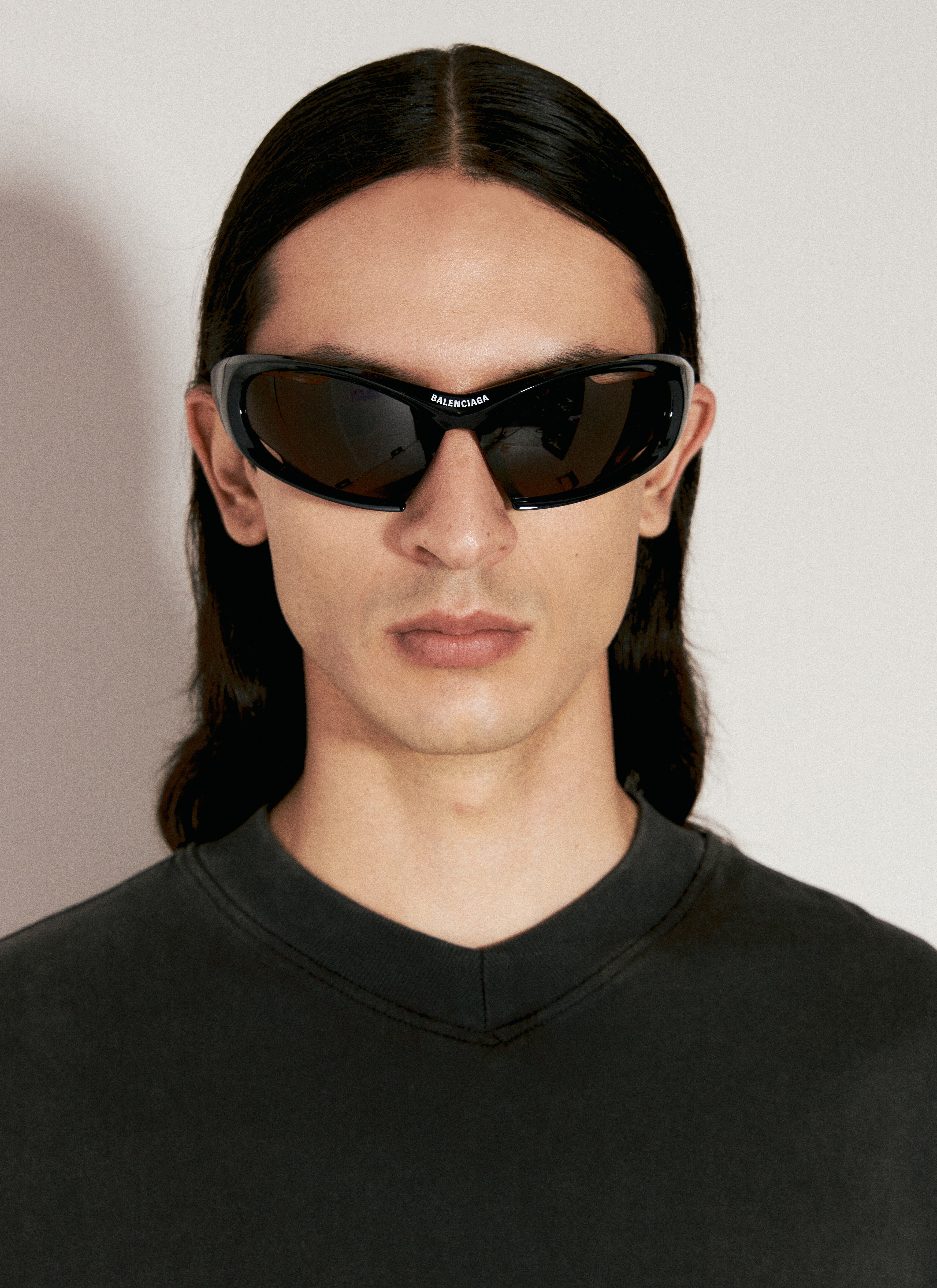 【BALENCIAGA】 DYNAMO RECTANGLE (EXCLUSIVE) Balenciaga Black Dynamo Rectangle Sunglasses Balenciaga