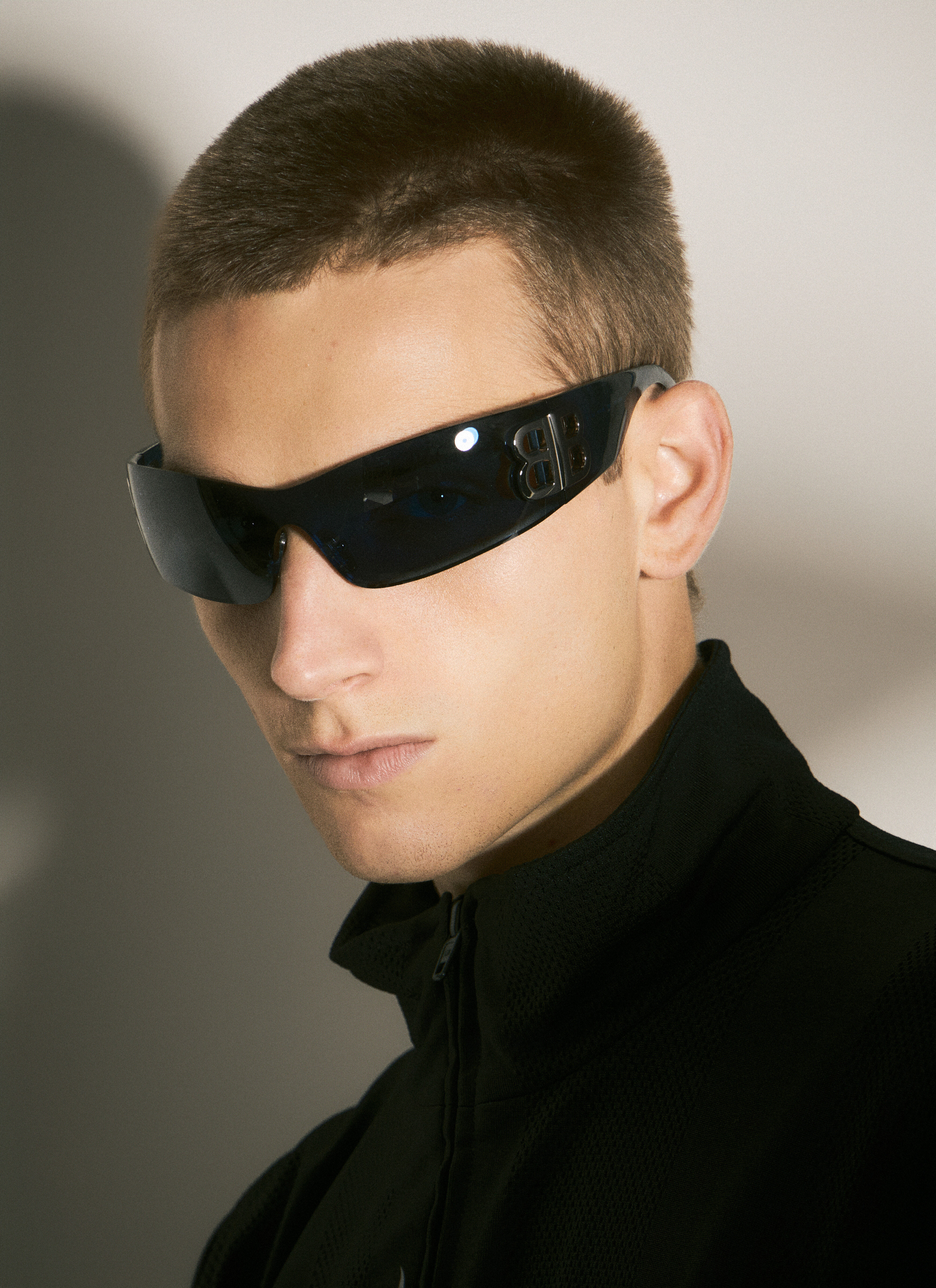 Balenciaga Men's' Bossy Mask Sunglasses in Blue | LN-CC®