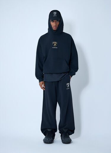 Automobili Lamborghini Hooded Sweatshirt Balenciaga x Lamborghini Automobili Lamborghini Hooded Sweatshirt Black bll0162005