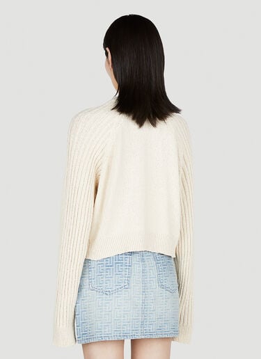 Logo Knit Sweater Balmain Logo Knit Sweater Cream bln0252012