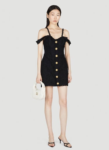 Tweed Dress Balmain Tweed Dress Black bln0252025