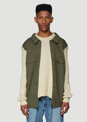 Bonum Contrast Panel Sweater Green bon0338008