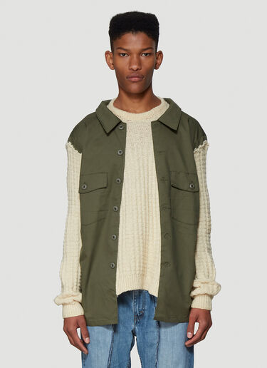 Contrast Panel Sweater Bonum Contrast Panel Sweater Green bon0338008