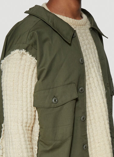 Contrast Panel Sweater Bonum Contrast Panel Sweater Green bon0338008
