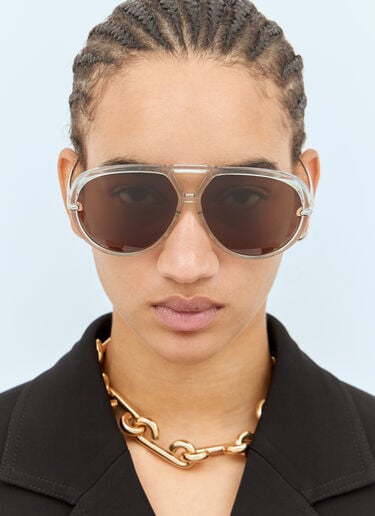 Drop Aviator Sunglasses Bottega Veneta Drop Aviator Sunglasses Silver bos0258006