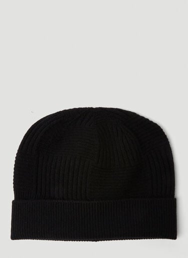 Intreccio Knit Beanie Hat Bottega Veneta Intreccio Knit Beanie Hat Black bov0149023