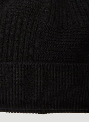 Intreccio Knit Beanie Hat Bottega Veneta Intreccio Knit Beanie Hat Black bov0149023