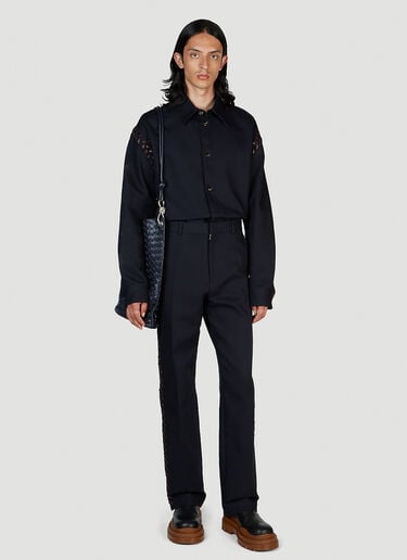브레이드 팬츠 Bottega Veneta 브레이드 팬츠 네이비 bov0151035