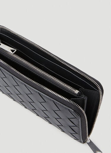 Intrecciato Zip Around Wallet Bottega Veneta Intrecciato Zip Around Wallet Black bov0153042