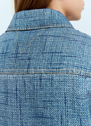 질감 마감 데님 프린트 셔츠 Bottega Veneta 질감 마감 데님 프린트 셔츠 블루 bov0155003