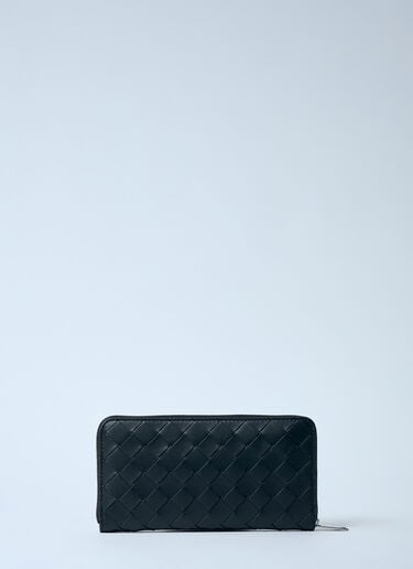 Intrecciato Leather Zip-Around Wallet Bottega Veneta Intrecciato Leather Zip-Around Wallet Black bov0159020
