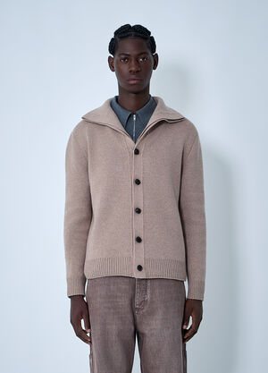 Bottega Veneta Compact Wool Cardigan Beige bov0162001