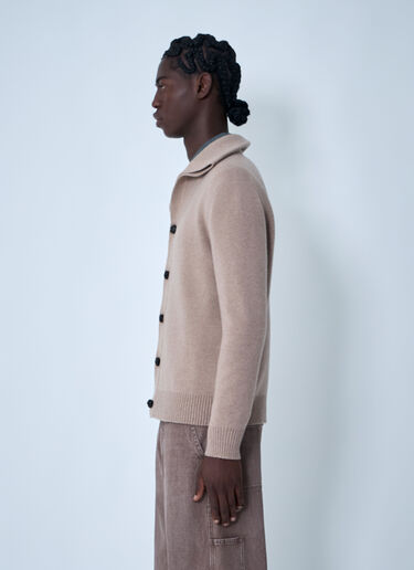 Compact Wool Cardigan Bottega Veneta Compact Wool Cardigan Beige bov0162001