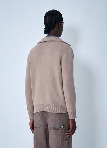Compact Wool Cardigan Bottega Veneta Compact Wool Cardigan Beige bov0162001