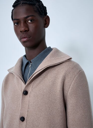Compact Wool Cardigan Bottega Veneta Compact Wool Cardigan Beige bov0162001