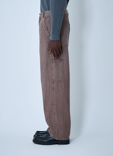 Washed Denim Jeans Bottega Veneta Washed Denim Jeans Brown bov0162002