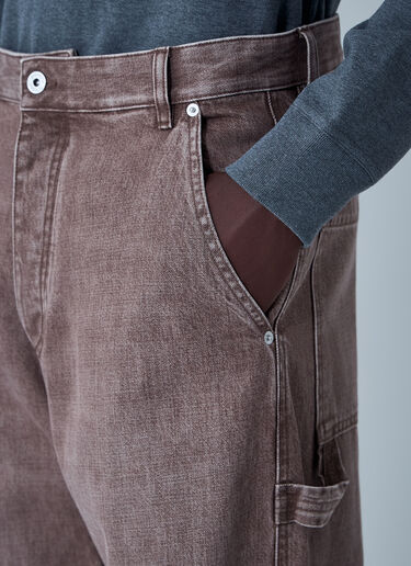 Washed Denim Jeans Bottega Veneta Washed Denim Jeans Brown bov0162002