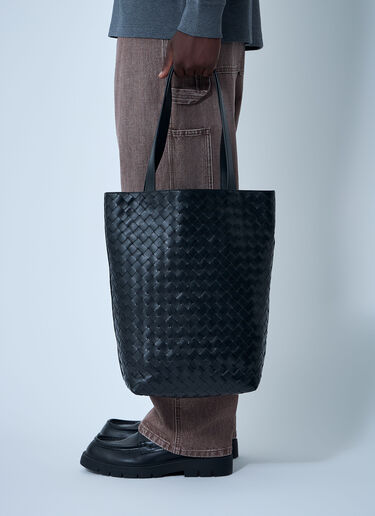 小号 Intrecciato 竖版手提包 Bottega Veneta 小号 Intrecciato 竖版手提包 黑色 bov0162011