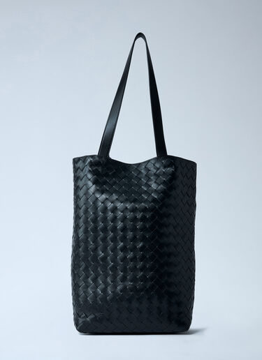 Small Intrecciato North-South Tote Bag Bottega Veneta Small Intrecciato North-South Tote Bag Black bov0162011