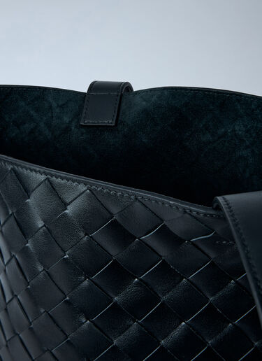 Small Intrecciato North-South Tote Bag Bottega Veneta Small Intrecciato North-South Tote Bag Black bov0162011