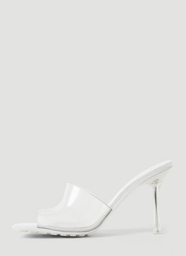 스트레치 투명 하이힐 뮬 Bottega Veneta 스트레치 투명 하이힐 뮬 화이트 bov0249082