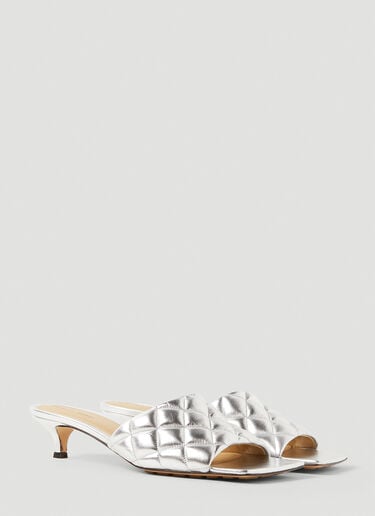 软垫小猫跟穆勒鞋 Bottega Veneta 软垫小猫跟穆勒鞋 银色 bov0251080