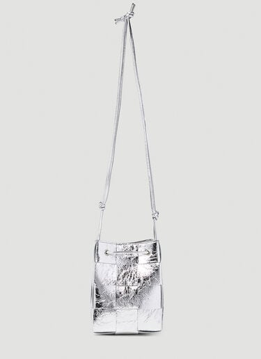 Cassette Bucket Shoulder Bag Bottega Veneta Cassette Bucket Shoulder Bag Silver bov0252104