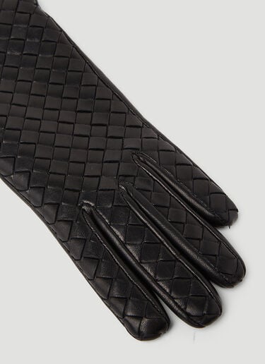 Intrecciato Leather Gloves Bottega Veneta Intrecciato Leather Gloves Black bov0253071
