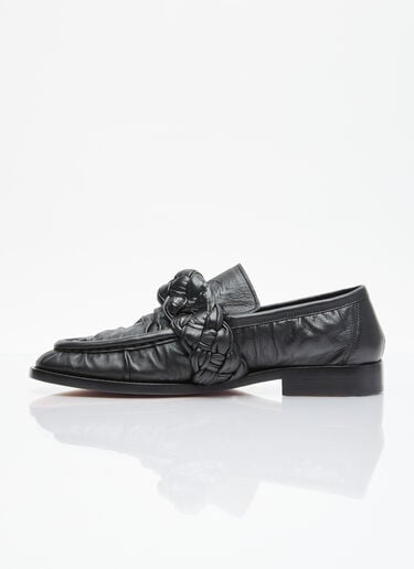 打结皮革乐福鞋 Bottega Veneta 打结皮革乐福鞋 黑色 bov0255022