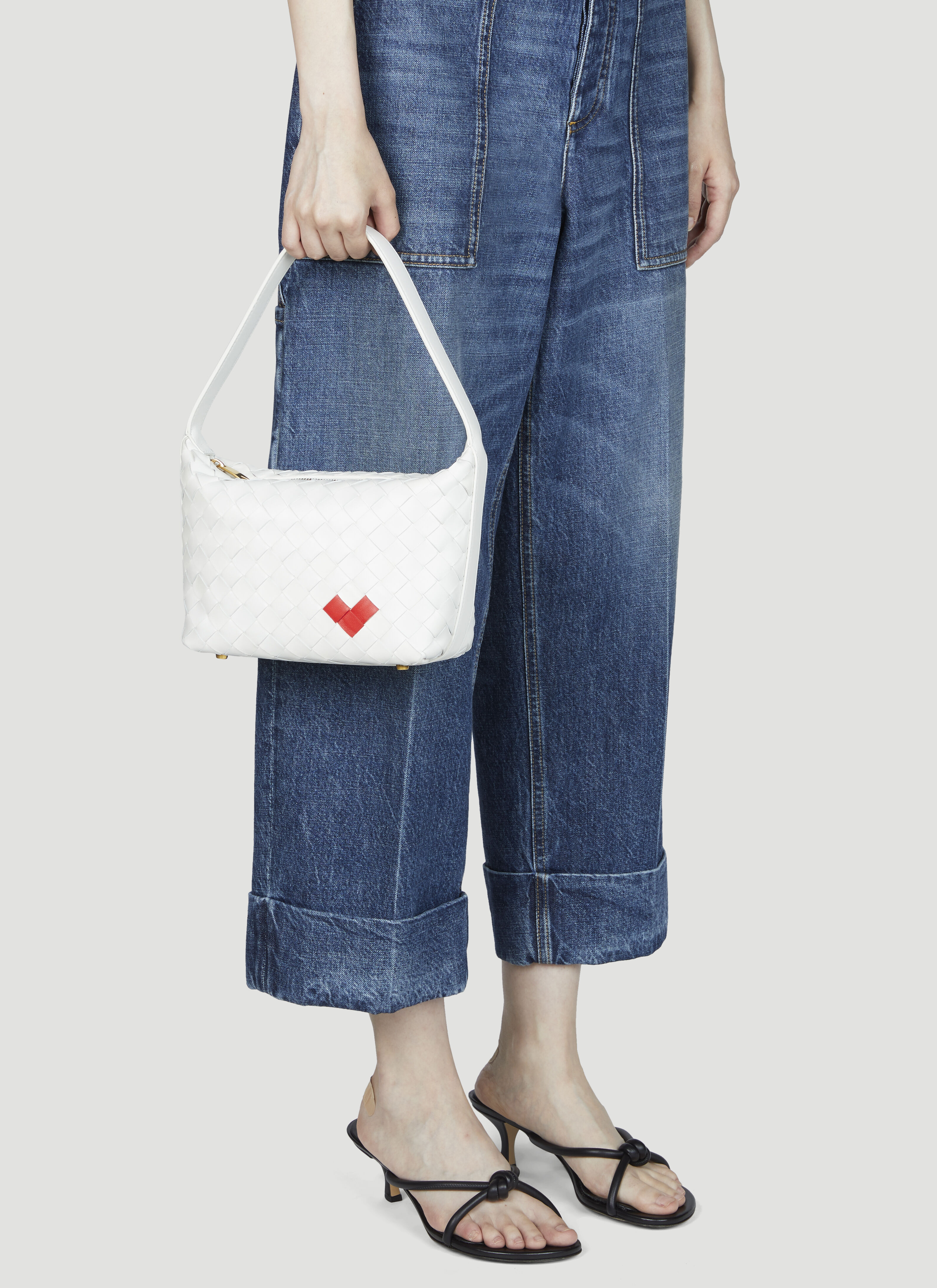 Bottega Veneta Women's' Mini Wallace Shoulder Bag in White