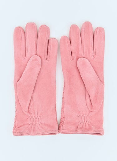 Suede Intrecciato Gloves Bottega Veneta Suede Intrecciato Gloves Pink bov0257032