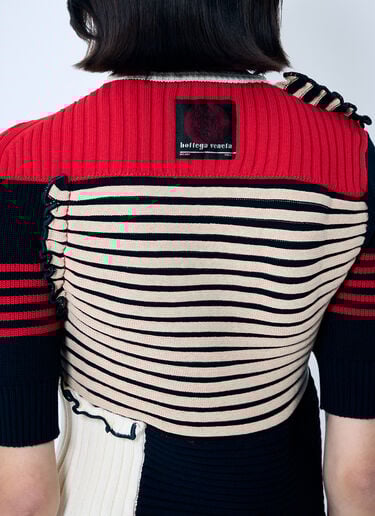 Bottega Veneta 罗纹拼布针织衫  米色 bov0259003