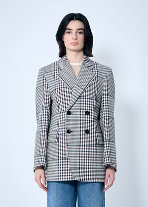 Bottega Veneta 结构格纹棉质西装外套  棕色 bov0259009