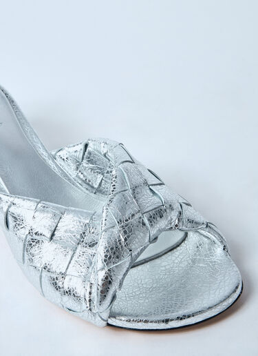 Bottega Veneta Blink Heeled Mules Silver bov0259016
