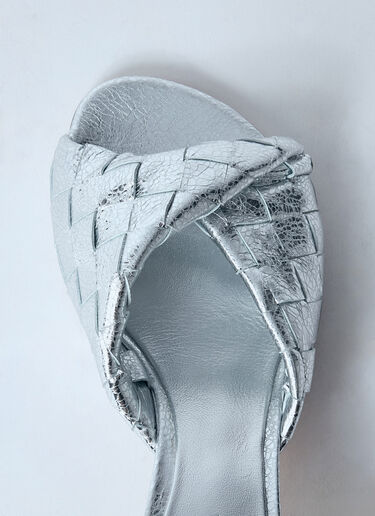 Bottega Veneta Blink Heeled Mules Silver bov0259016