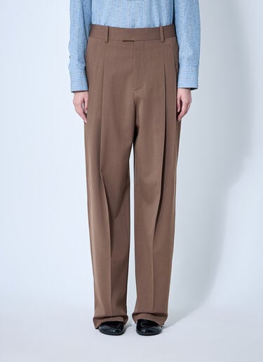 테일러드 울 팬츠 Bottega Veneta 테일러드 울 팬츠 브라운 bov0260003