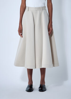 Bottega Veneta Silk-And-Cotton-Twill Culotte Grey bov0261002