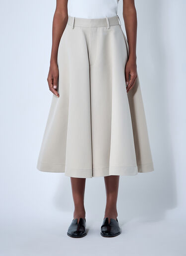 Bottega Veneta Silk-And-Cotton-Twill Culotte Grey bov0261002