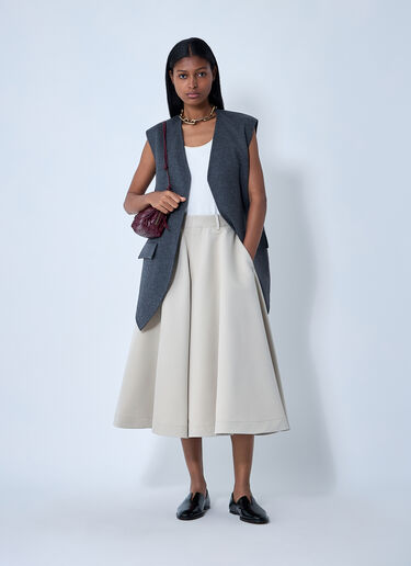 Bottega Veneta Silk-And-Cotton-Twill Culotte Grey bov0261002