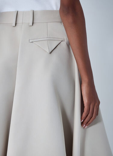 Bottega Veneta Silk-And-Cotton-Twill Culotte Grey bov0261002