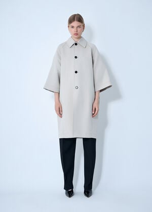 Bottega Veneta 丝棉混纺大衣  灰色 bov0261008